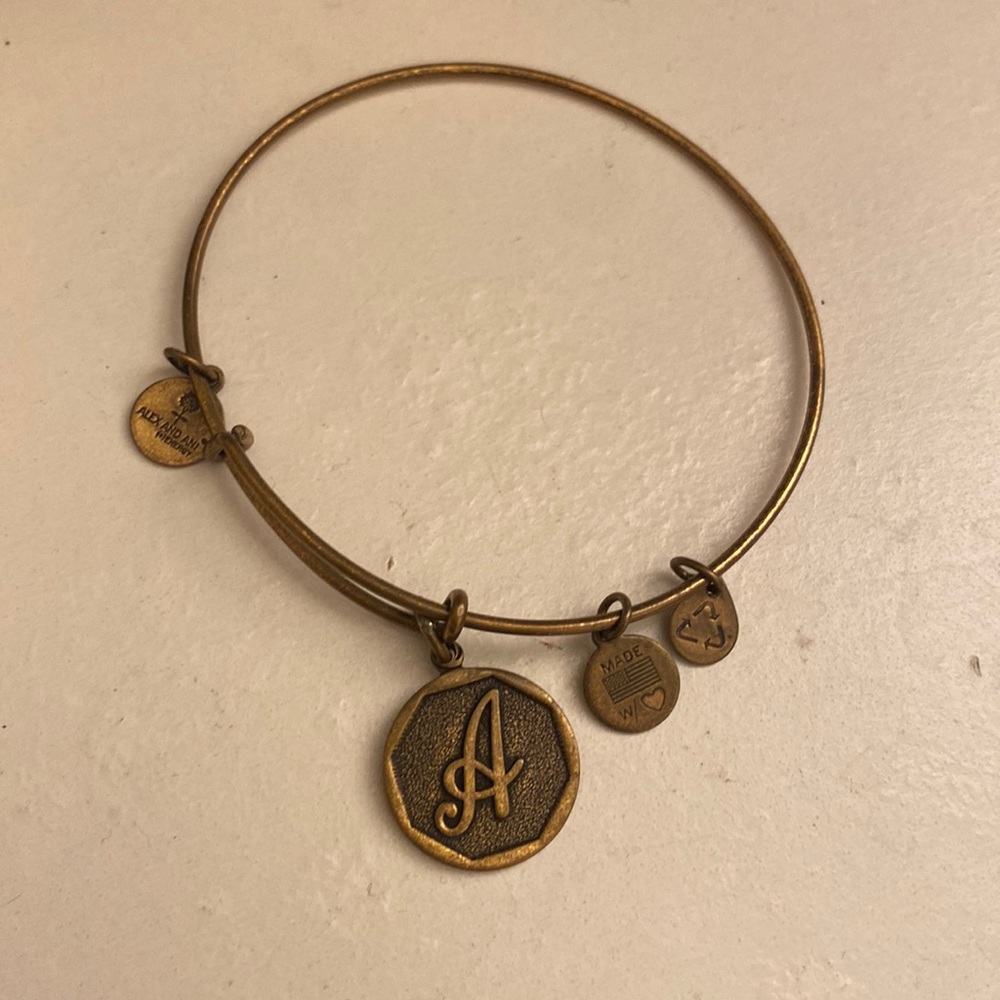 Alex and ani a initial bracelet